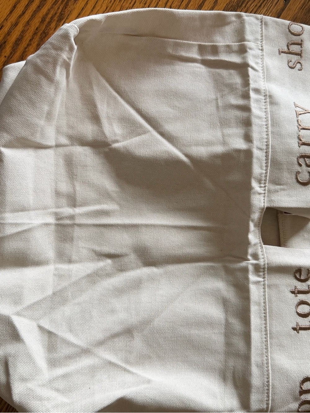 Longaberger Rare Large Market Flap EMB Liner in Flax